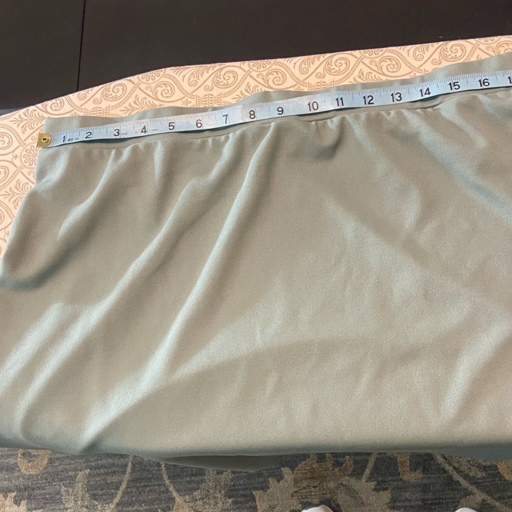 3/$12 Shein Curve Bundle White Asymmetrical Tube Top & Sage Green Pencil Skirt - Picture 9 of 14